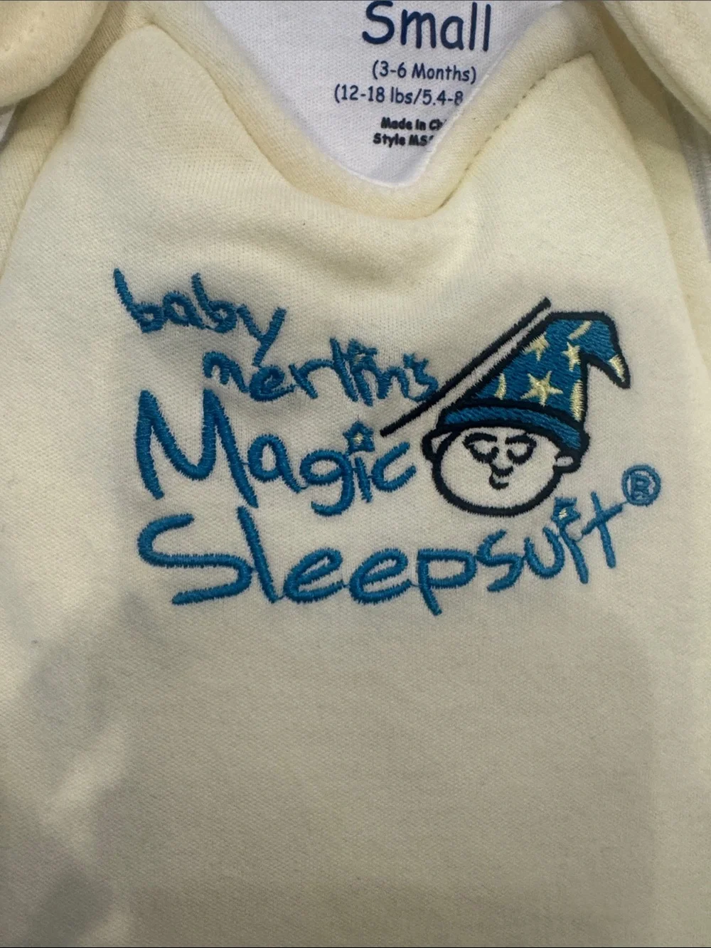 Halo Cream Magic Sleepsuit Baby One-Piece Footie size 3-6 GREAT CONDITION